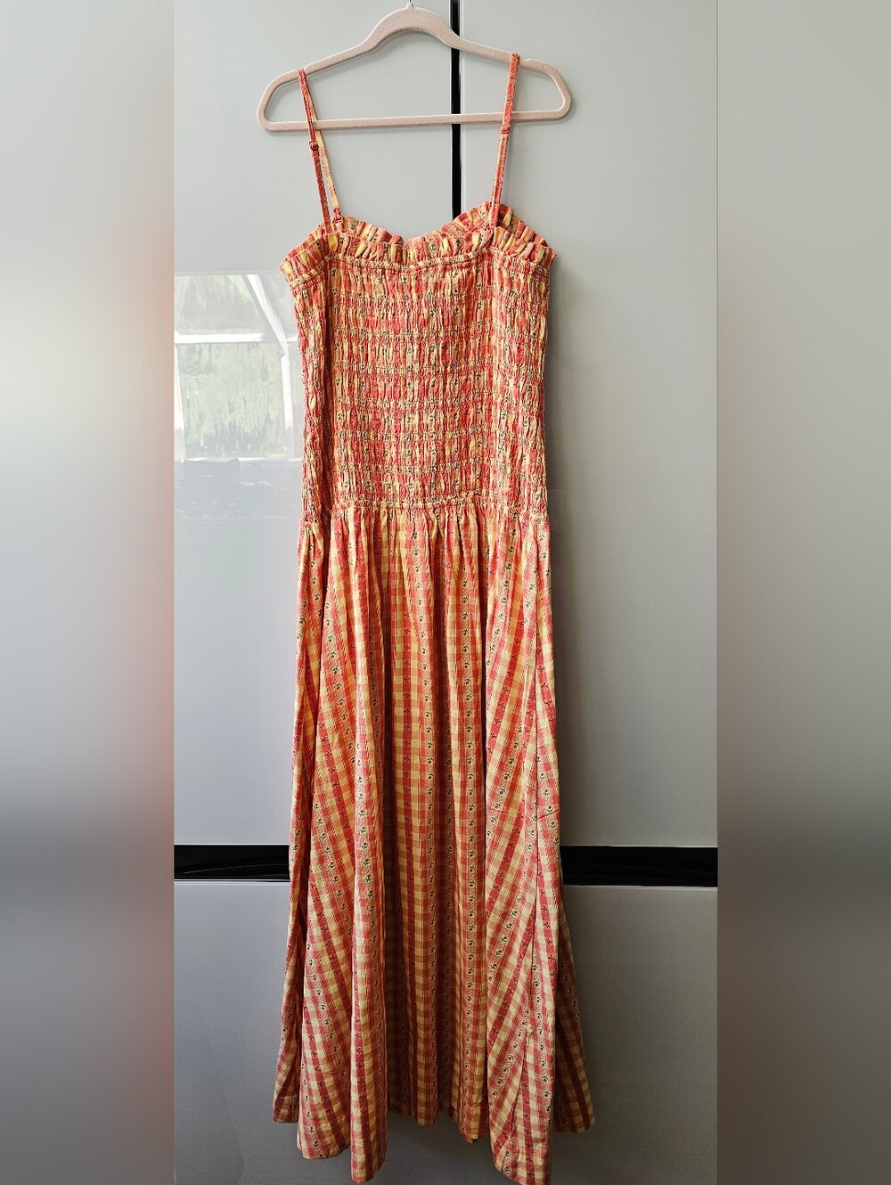 Damson Madder Grace Smocked Cotton Midi Sundress - Picture 3 of 9